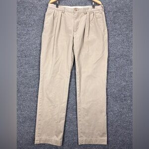 Polo Ralph Lauren Men’s Chino Pants 36 Beige Classic Fit Pleated Cotton